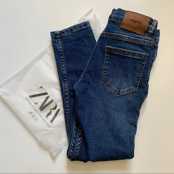 Zara Basic Skinny Jeans Mid Blue size boys 7 - Picture 2 of 5